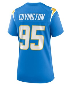 Christian Covington 95 Los Angeles Chargers Women's Game Jersey - Powder Blue