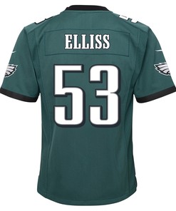 Christian Elliss 53 Philadelphia Eagles Super Bowl LVII Champions 2 Stars 2 Stars Youth Game Jersey - Black