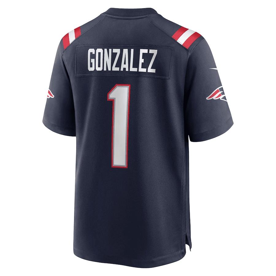 Christian Gonzalez New England Patriots 2023 NFL Draft First Round Pick Game Jersey
