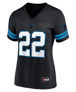 Christian McCaffrey 22 Carolina Panthers Women's Game Time Player Jersey - Black