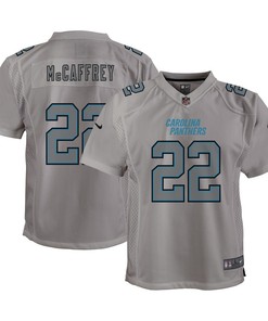 Christian McCaffrey 22 Carolina Panthers Youth Atmosphere Game Jersey - Gray