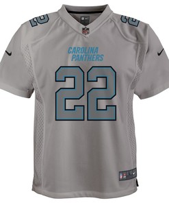 Christian McCaffrey 22 Carolina Panthers Youth Atmosphere Game Jersey - Gray