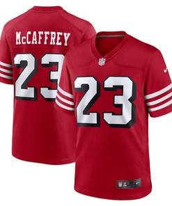 Christian McCaffrey 23 San Francisco 49ers Alternate Game Player Jersey - Scarlet