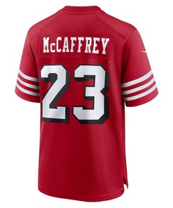 Christian McCaffrey 23 San Francisco 49ers Alternate Game Player Jersey - Scarlet