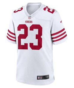 Christian McCaffrey 23 San Francisco 49ers Game Player Jersey - White