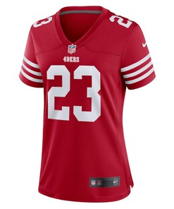 Christian McCaffrey 23 San Francisco 49ers Women's Game Player Jersey - Scarlet