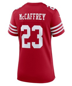 Christian McCaffrey 23 San Francisco 49ers Women's Game Player Jersey - Scarlet
