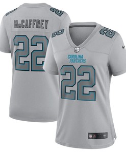 Christian McCaffrey Carolina Panthers Women's Atmosphere Fashion Game Jersey - Gray