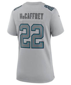 Christian McCaffrey Carolina Panthers Women's Atmosphere Fashion Game Jersey - Gray