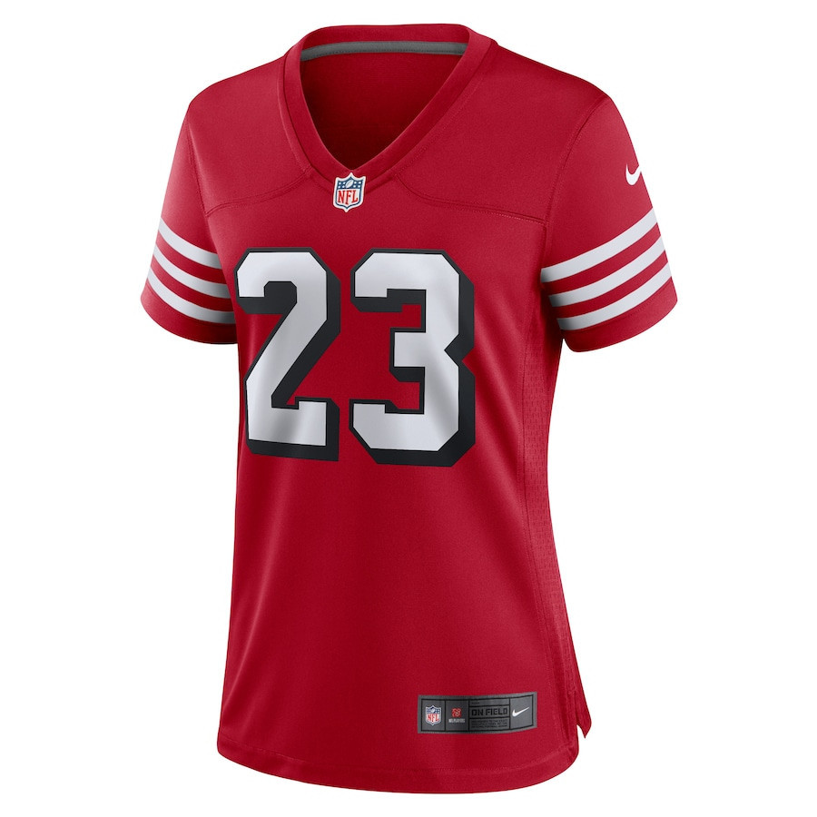 Christian McCaffrey San Francisco 49ers Women's Alternate Game Player Jersey - Scarlet