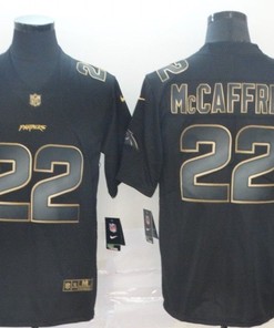 Christian Mccaffrey #22 Carolina Panther Nfl Explosion Legendary Gold Black Jersey