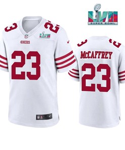 Christian Mccaffrey 23 San Francisco 49Ers Super Bowl LVII White Men Game Jersey