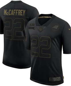 Christian Mccaffrey Carolina Panthers 2020 Salute To Service Limited Jersey - Black