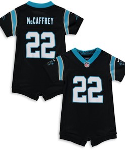 Christian Mccaffrey Carolina Panthers Infant Romper Jersey - Black Nfl