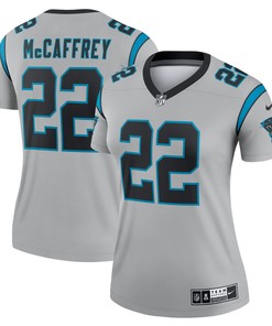 Christian Mccaffrey Carolina Panthers Womens Inverted Legend Jersey - Silver Nfl