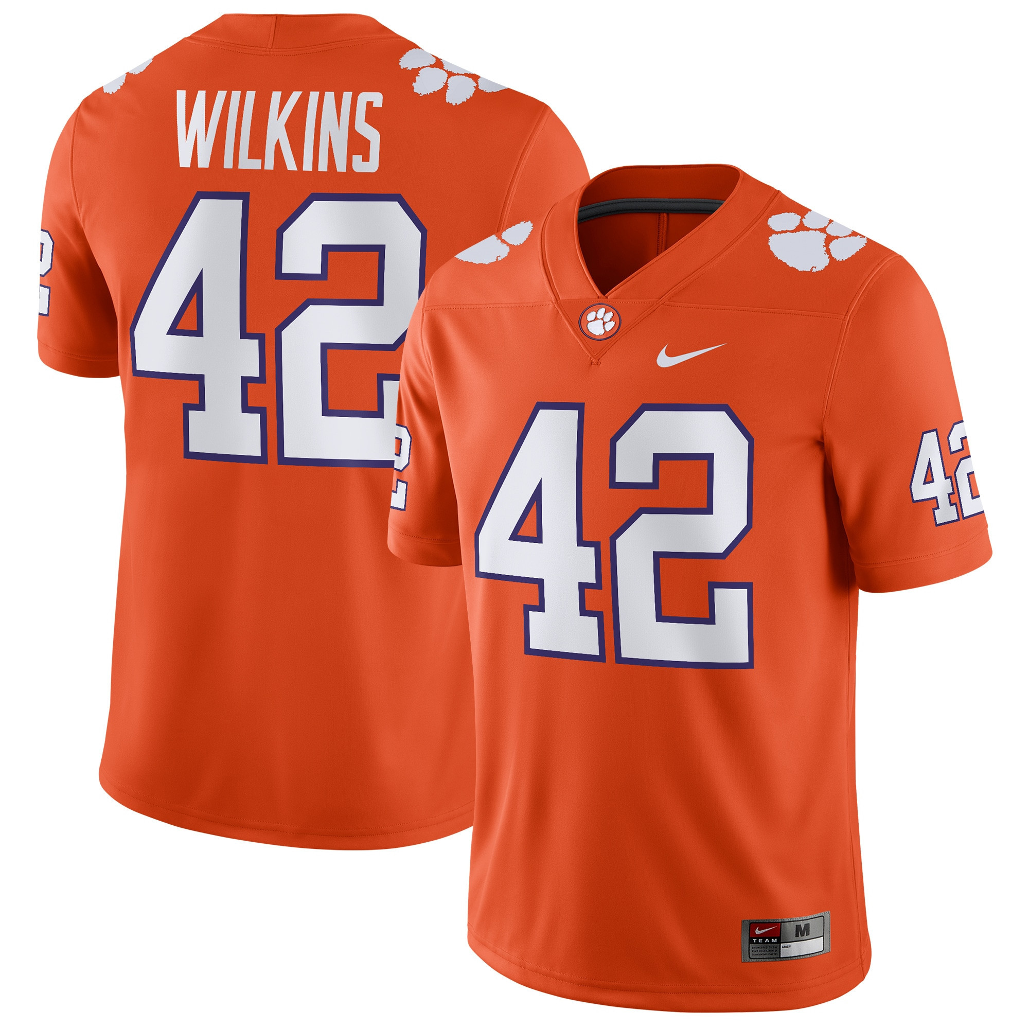 Christian Wilkins Clemson Tigers Game Jersey - Orange Ncaa