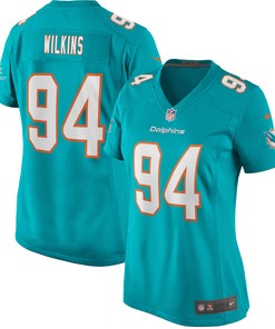 Christian Wilkins Miami Dolphins Womens Game Jersey - Aqua Nfl