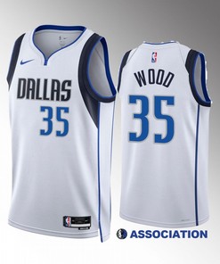 Christian Wood 35 2022-23 Dallas Mavericks White Association Edition Jersey Swingman
