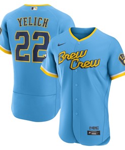 Christian Yelich Milwaukee Brewers 2022 City Connect Authentic Player Jersey - Powder Blue Mlb