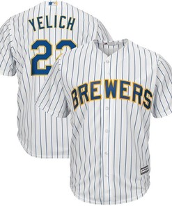 Christian Yelich Milwaukee Brewers Big And Tall Alternate Cool Base Player Jersey - White