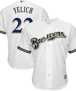 Christian Yelich Milwaukee Brewers Big And Tall Home Cool Base Player Jersey - White