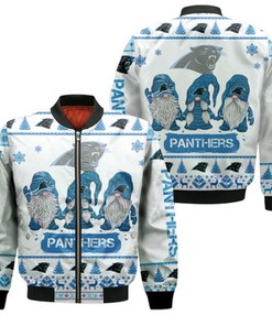 Christmas Gnomes Carolina Panthers Ugly Sweatshirt Christmas 3D Bomber Jacket