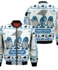 Christmas Gnomes Carolina Panthers Ugly Sweatshirt Christmas 3D Bomber Jacket Model 1232