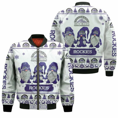 Christmas Gnomes Colorado Rockies Ugly Sweatshirt Christmas 3D Bomber Jacket Model 1250