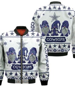 Christmas Gnomes Dallas Cowboys Ugly Sweatshirt Christmas 3D Bomber Jacket