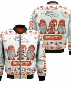 Christmas Gnomes Denver Broncos Ugly Sweatshirt Christmas 3D Bomber Jacket Model 1258