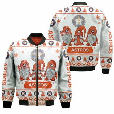 Christmas Gnomes Houston Astros Ugly Sweatshirt Christmas 3D Bomber Jacket Model 1278