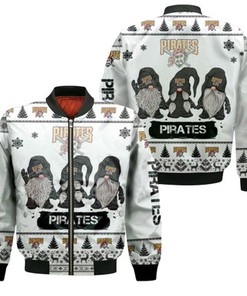 Christmas Gnomes Pittsburgh Pirates Ugly Sweatshirt Christmas 3D Bomber Jacket
