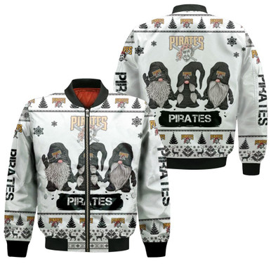 Christmas Gnomes Pittsburgh Pirates Ugly Sweatshirt Christmas 3D Bomber Jacket