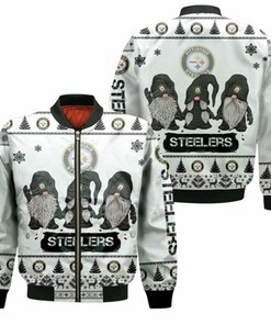 Christmas Gnomes Pittsburgh Steelers Ugly Sweatshirt Christmas 3D Bomber Jacket Model 1344