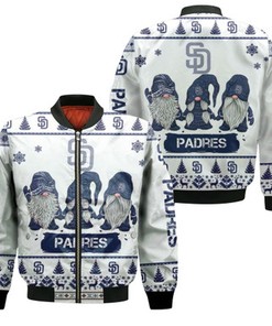 Christmas Gnomes San Diego Padres Ugly Sweatshirt Christmas 3D Bomber Jacket