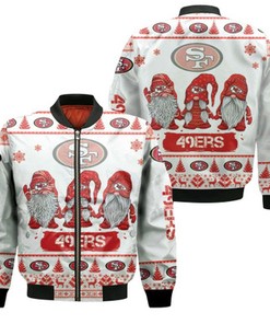 Christmas Gnomes San Francisco 49ers Ugly Sweatshirt Christmas 3D Bomber Jacket