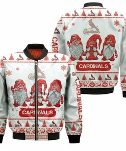 Christmas Gnomes St. Louis Cardinals Ugly Sweatshirt Christmas 3D Bomber Jacket Model 1360