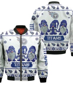 Christmas Gnomes Tennessee Titans Ugly Sweatshirt Christmas 3D Bomber Jacket