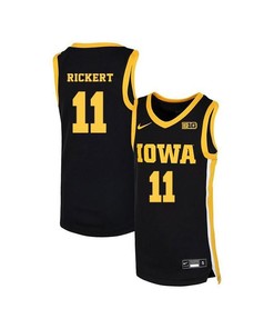 Christopher Rickert 11 Iowa Hawkeyes Elite Basketball Men Jersey - Black