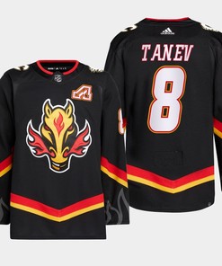 Christopher Tanev 8 Calgary Flames Black Jersey 2022-23 Blasty Alternate Primegreen