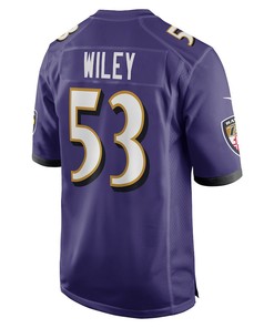 Chuck Wiley Baltimore Ravens Player Game Jersey - Purple