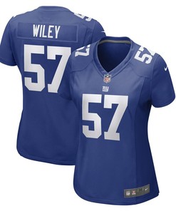 Chuck Wiley New York Giants Women's Game Player Jersey - Royal