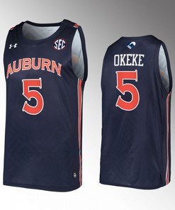 Chuma Okeke 5 Auburn Tigers Navy Jersey College Basketball