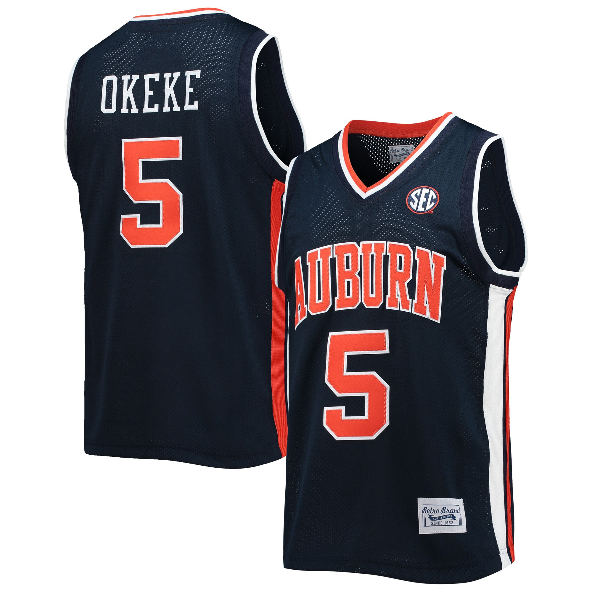 Chuma Okeke Auburn Tigers Original Retro Brand Alumni Commemorative Replica Basketball Jersey - Navy Ncaa