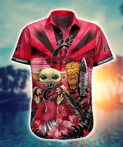 Cincinnati Bearcats Baby Yoda NCAA Hawaiian Shirt