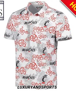 Cincinnati Bearcats Floral Custom Polo Shirt