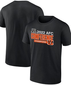 Cincinnati Bengals 2022 AFC Conference Champions Divide & Conquer T-Shirt - Black