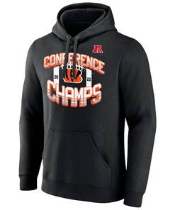 Cincinnati Bengals 2022 AFC Conference Champions Icon Bold Pullover Hoodie - Black