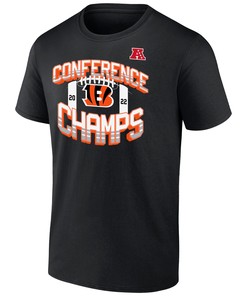 Cincinnati Bengals 2022 AFC Conference Champions Icon Bold T-shirt - Black