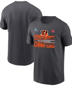 Cincinnati Bengals 2022 AFC Conference Champions T-Shirt - Anthracite